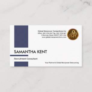 Tarjeta De Visita Consultor de contratación de bandas de columnas v