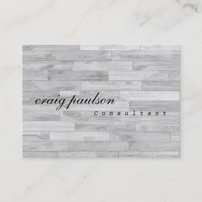 Tarjeta De Visita Consultor de diseño de parqué simple y moderno (Anverso)