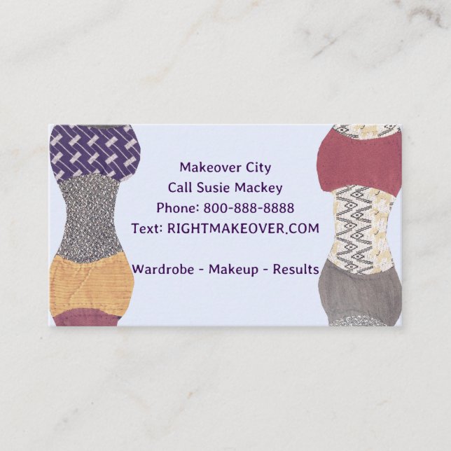 Tarjeta De Visita Consultor de diseño personal con estilo de moda (Anverso)
