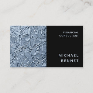 Tarjeta De Visita Consultor de Finanzas Azul Elegante