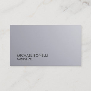 Tarjeta De Visita Consultor de fondo gris plateado único