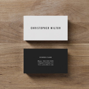 Tarjeta De Visita Consultor de gris negro mínimo profesional