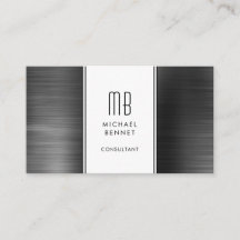 Consultor de Hoja Metálica Negra Monogramada