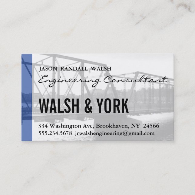 Tarjeta De Visita Consultor de ingeniería (Anverso)