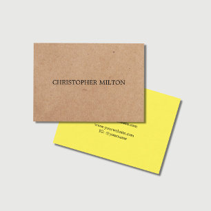 Tarjeta De Visita Consultor de KraftPaper Green Moderno y Elegante