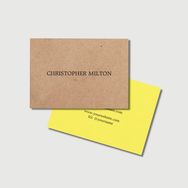 Tarjeta De Visita Consultor de KraftPaper verde elegante y moderno (Subido por el creador)