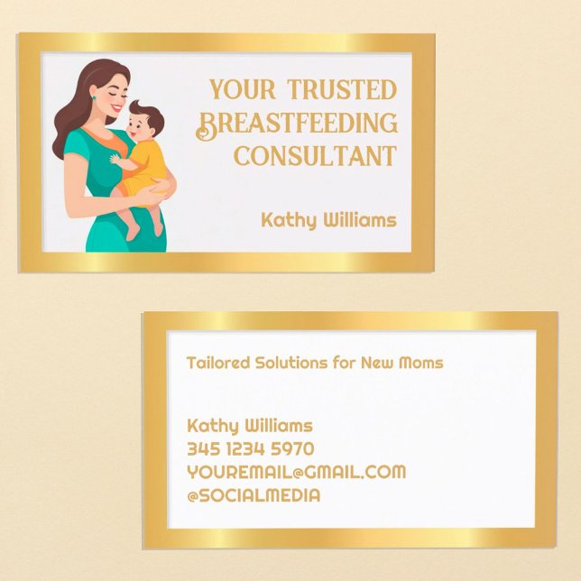 Tarjeta De Visita Consultor de Lactancia de Lujo (Lactation Visiting Cards)