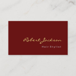 Tarjeta De Visita Consultor de maquillaje con estilo de cabello rojo