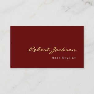 Tarjeta De Visita Consultor de maquillaje con estilo de cabello rojo