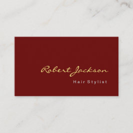 Tarjeta De Visita Consultor de maquillaje con estilo de cabello rojo