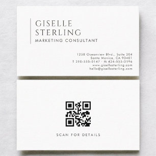 Tarjeta De Visita Consultor de Marketing Código QR Profesional Moder
