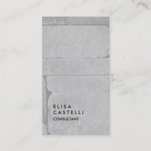 Tarjeta De Visita Consultor de moda de pared gris lisa simple