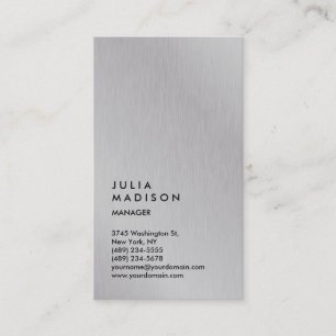 Tarjeta De Visita Consultor de moda del encargado de los gris