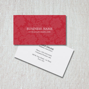 Tarjeta De Visita Consultor de moda rojo elegante elegante del