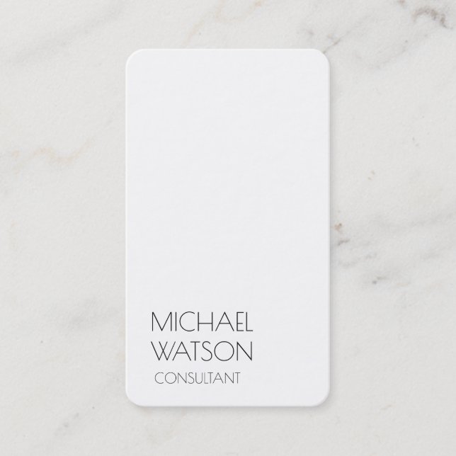 Tarjeta De Visita Consultor de moda simple y negro (Anverso)