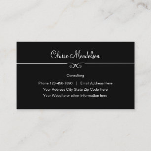Tarjeta De Visita Consultor de negocio con clase