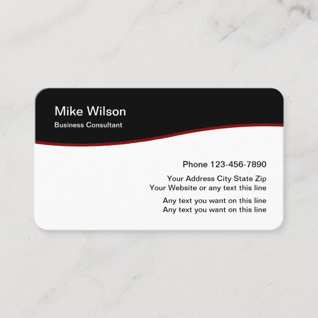 Tarjeta De Visita Consultor de negocio profesional (Anverso)