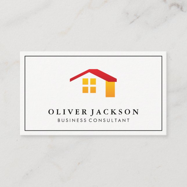 Tarjeta De Visita Consultor de negocios | Agente inmobiliario (Anverso)