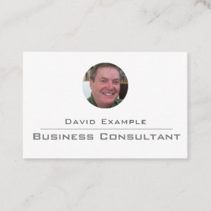 Tarjeta De Visita Consultor de Negocios con Foto del Titular