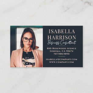 Tarjeta De Visita Consultor de Negocios de Fotografía con Guión Mode