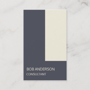 Tarjeta De Visita Consultor de negocios Indigo geométrico moderno