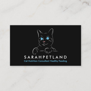 Tarjeta De Visita Consultor de nutrición felina Alimentación saludab