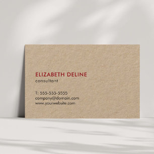 Tarjeta De Visita Consultor de papel elegante de Guay Kraft