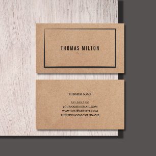 Tarjeta De Visita Consultor de papel Kraft impreso moderno