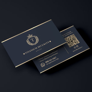 Tarjeta De Visita Consultor de seguridad ejecutivo de lujo Cresta Ma