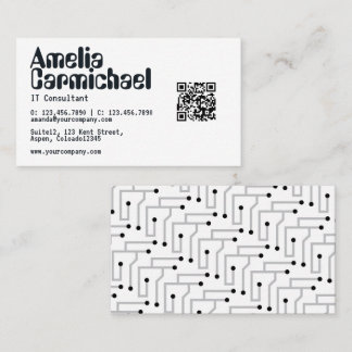 Tarjeta De Visita Consultor de Tecnología de la Información Código Q