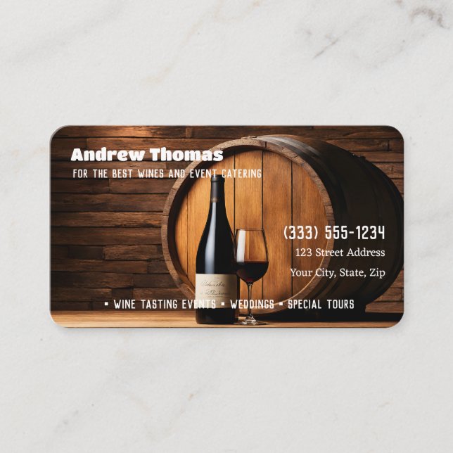 Tarjeta De Visita Consultor de vinos (Anverso)