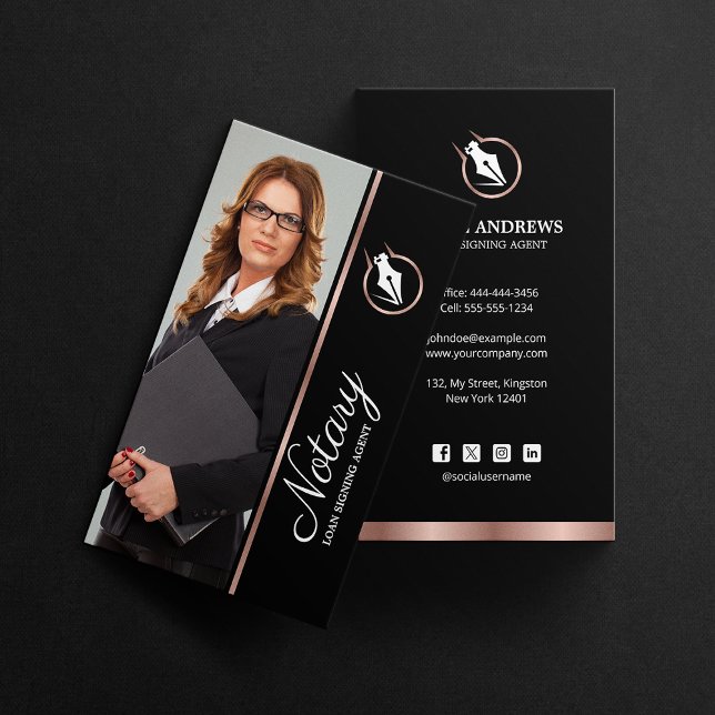 Tarjeta De Visita Consultor del agente de firma de préstamos notaria (Subido por el creador)