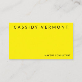 Tarjeta De Visita Consultor del cabello de belleza amarillo negrita 