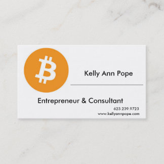 Tarjeta De Visita Consultor del empresario de Bitcoin