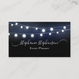 Tarjeta De Visita Consultor del planificador de eventos Modern Strin