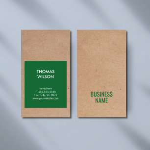 Tarjeta De Visita Consultor ecológico de Kraft Paper de Guay moderno