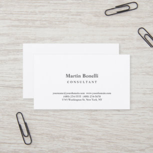 Tarjeta De Visita Consultor elegante de seda premium Minimalista