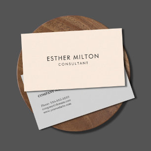 Tarjeta De Visita Consultor elegante limpio simple mínimo del