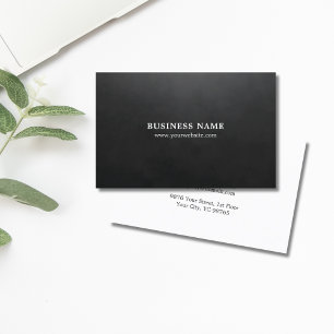 Tarjeta De Visita Consultor elegante minimalista del negro de la