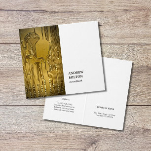 Tarjeta De Visita Consultor elegante mínimo de CircuitBoard del oro