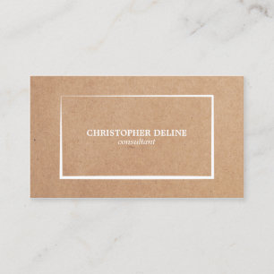 Tarjeta De Visita Consultor elegante moderno del blanco del papel de