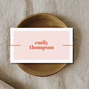 Tarjeta De Visita Consultor elegante moderno en blanco pastel