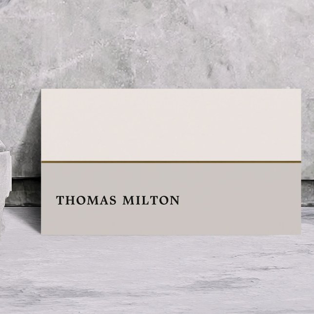 Tarjeta De Visita Consultor elegante moderno en línea de cobre de Mo (Subido por el creador)