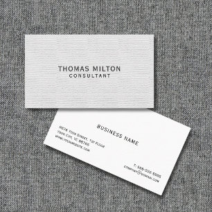 Tarjeta De Visita Consultor elegante simple de la textura