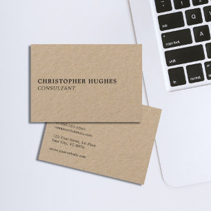 Tarjeta De Visita Consultor elegante simple profesional del papel de