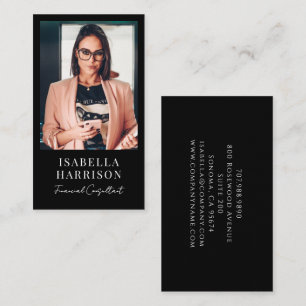 Tarjeta De Visita Consultor Financiero de Escritura Moderna Foto
