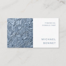 Consultor Financiero Metálico Azul Elegante
