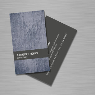 Tarjeta De Visita Consultor fresco moderno del gris azul de la