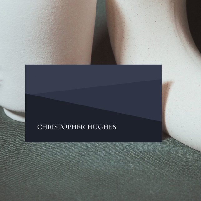 Tarjeta De Visita Consultor Geométrico Azul Moderno (Subido por el creador)