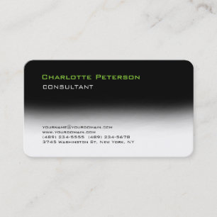 Tarjeta De Visita Consultor Gerente Blanco Negro Gris Elegante Moder